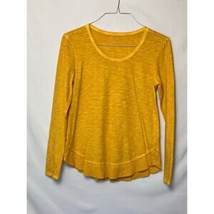 Elliott Lauren Women's Size Small Yellow Long Sleeve Pullover Shirt